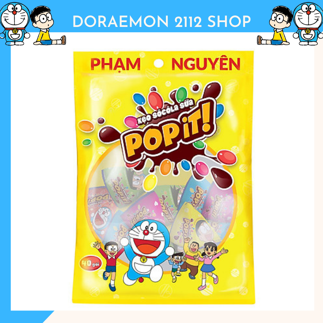 Kẹo Sôcôla Sữa Pop-it DORAEMON dễ thương lẻ 1 gói nhỏ