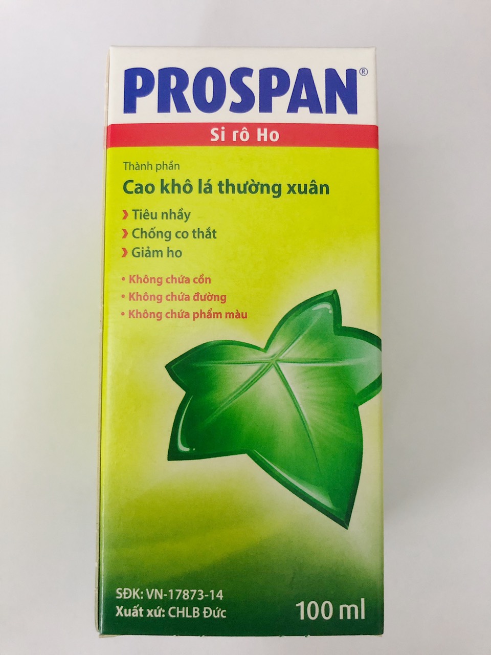 Siro ho PROSPAN cho bé - cao lá thường xuân 100ml