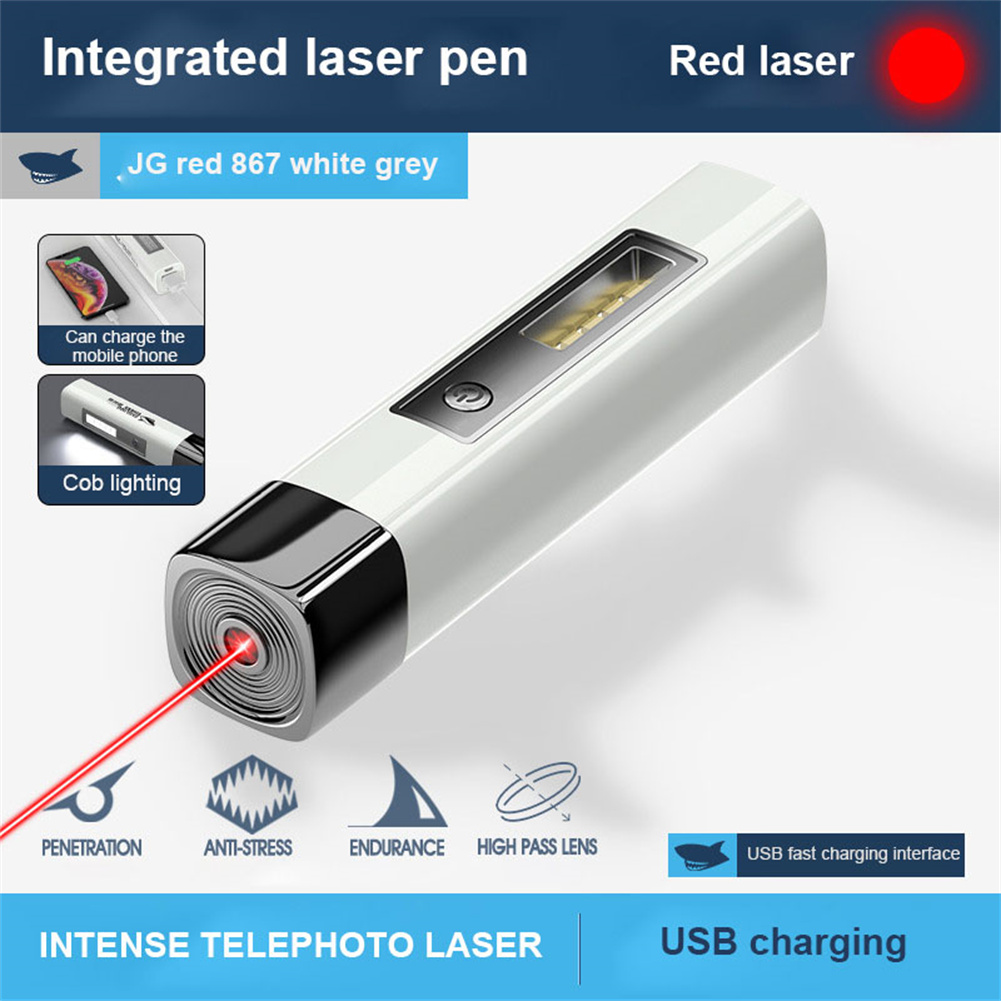 1SET Flashlight Outdoor Lighting With Cob Side Light Laser Pen Camping Flashlight Mini Laser Flashlight Torch Portable Laser Torch