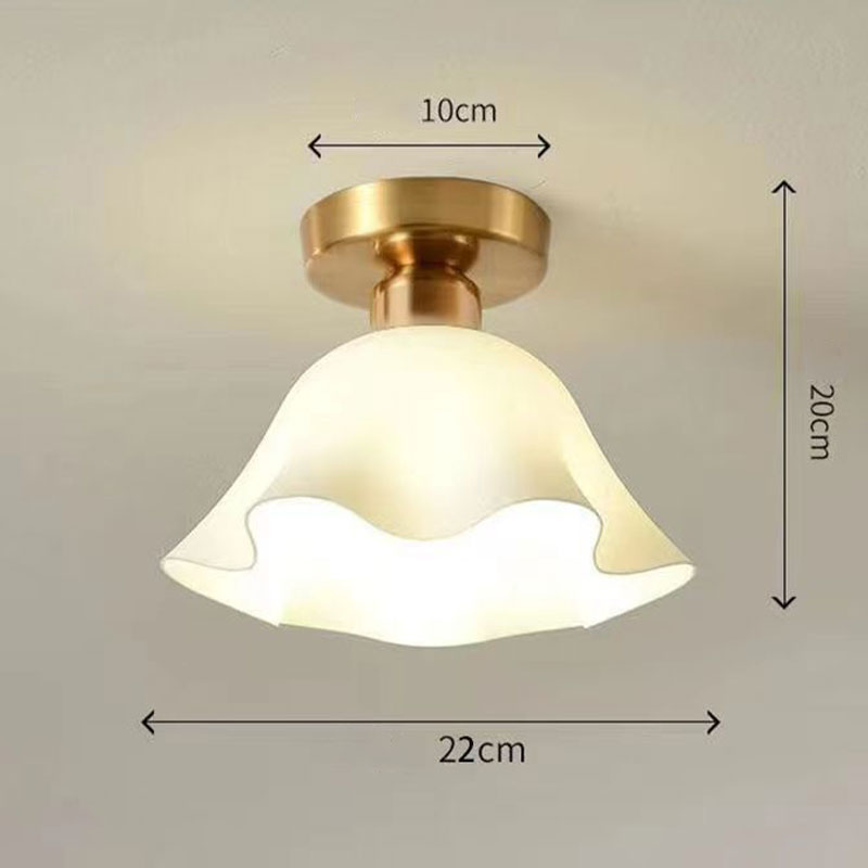 Ceiling lamp, aisle lamp, Nordic white cream wabi-sabi style balcony ceiling lamp, extremely simple, modern, entrance and entrance lighting fixtures