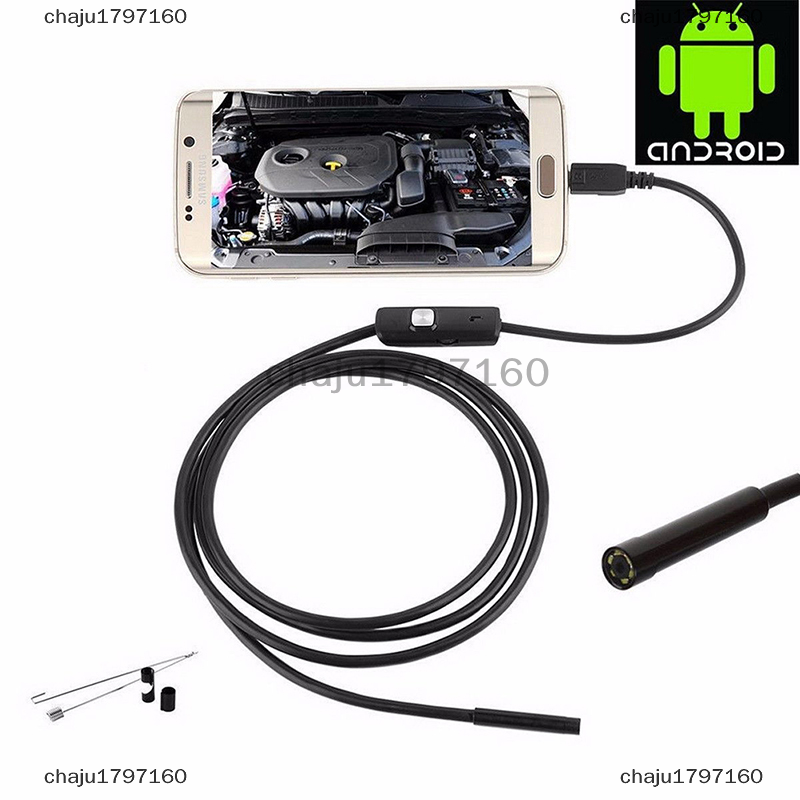 Chaju1797160 Camera nội soi Android 5m 6led5, 5mm Camera kiểm tra USB hình rắn chống nước