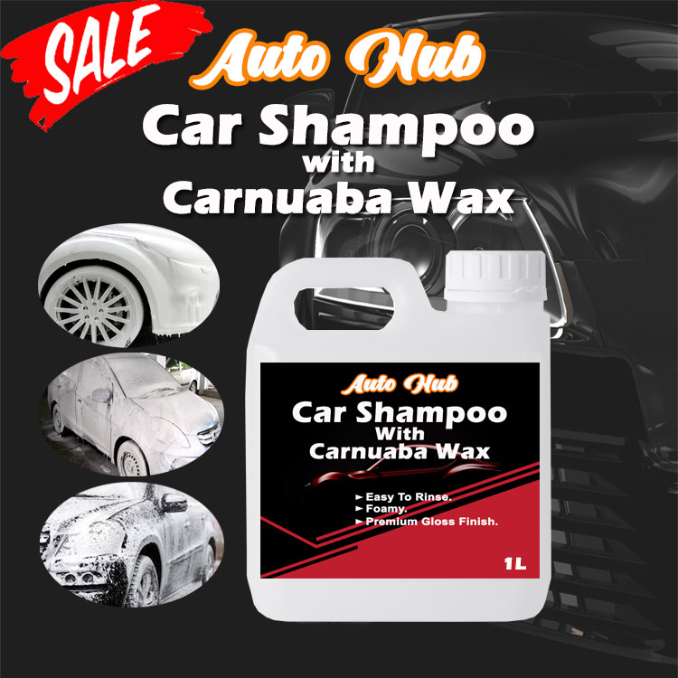 Auto Hub Car Shampoo with Carnuaba Wax For Car and Motorcycle 1Liter ...