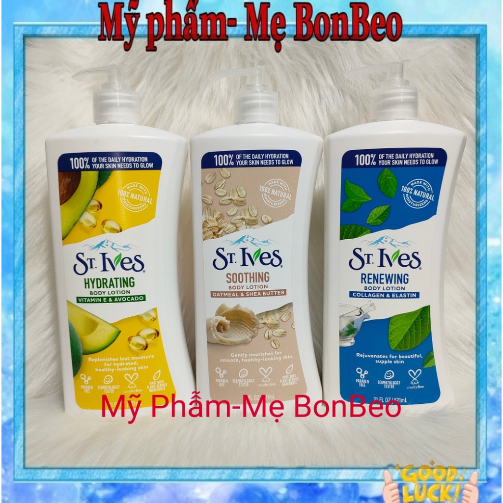 Sữa dưỡng thể St.Ives Vitamin E và Avocado 621ml