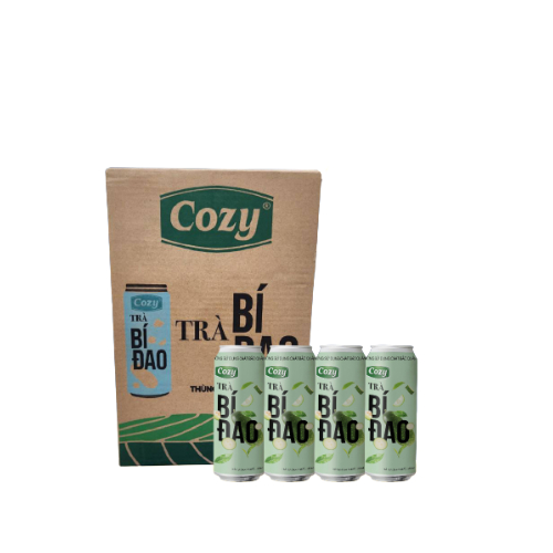 [NEW] Lon Trà uống liền Cozy 320ml - Trà đào sả/ bí đao