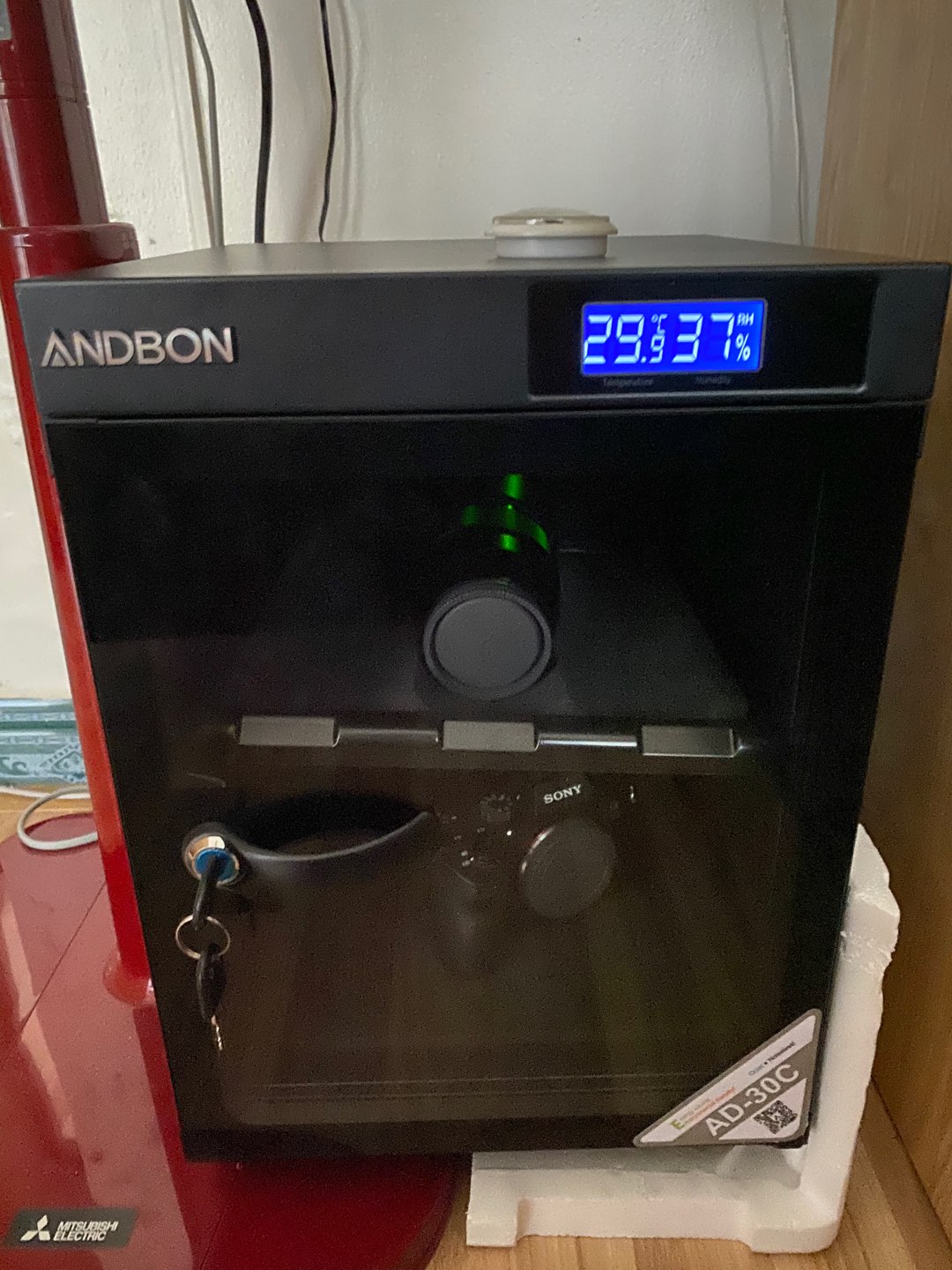 Tủ chống ẩm máy ảnh 30 lít Andbon AB-30C chính hãng, Tủ hút ẩm đựng máy ảnh 30l hai ngăn...