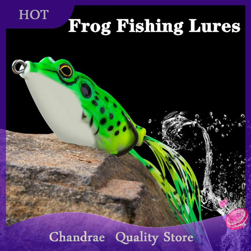 [Chandrae] Frog Soft Fishing Lure Double Hooks Artificial Bait Frog Tool