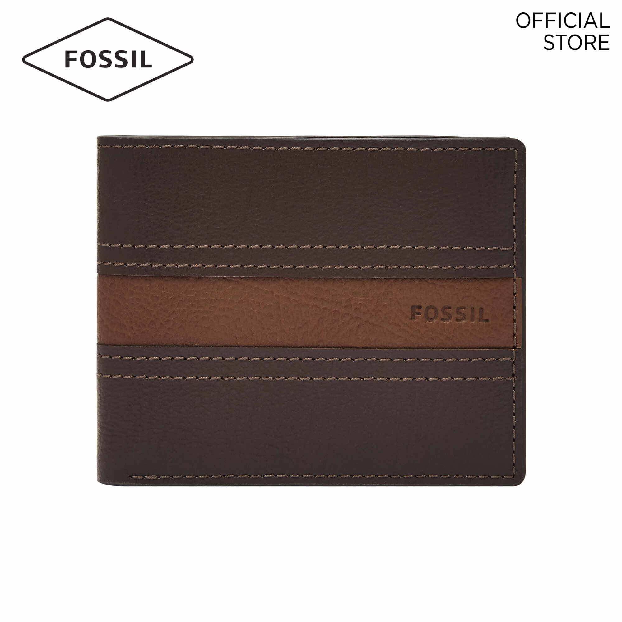 Fossil Kieran Dark Brown Wallet SML1863202 | Lazada