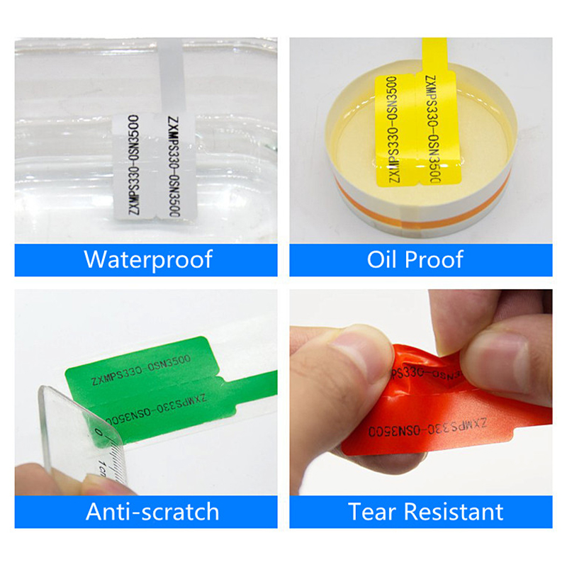 NCVHRT 150Pcs/5 Sheets Cable Labels Wire Marking Network Waterproof Laser Sticker Tags