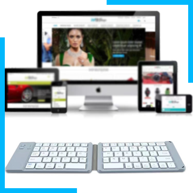 Bàn Phím bluetooth Không Dây mini Gấp Được Phù Hợp Cho IOS / Android / win