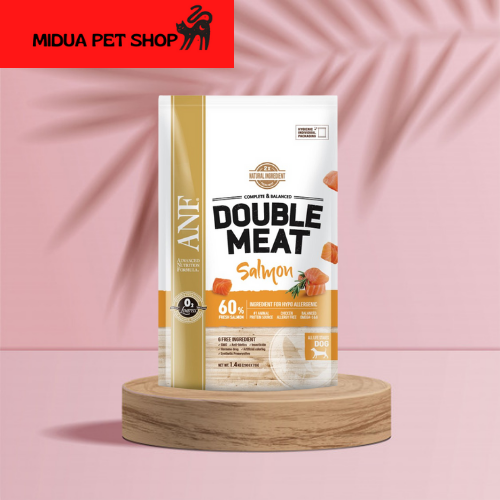 [Hoàn Tiền 10%] 1.4kg ANF - Double Meat - Thức ăn hạt gấp đôi thịt cho chó vị cá hồi