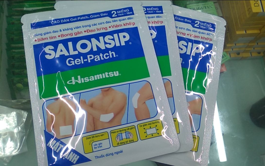 Cao Dán Mát Lạnh SALONSIP Gel - Patch Gói/ 2 miếng
