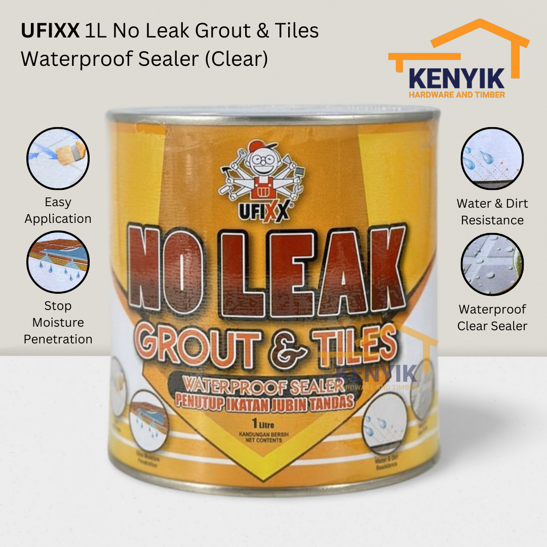 UFIXX 1L No Leak Grout & Tiles Waterproof Sealer (Clear) Lazada