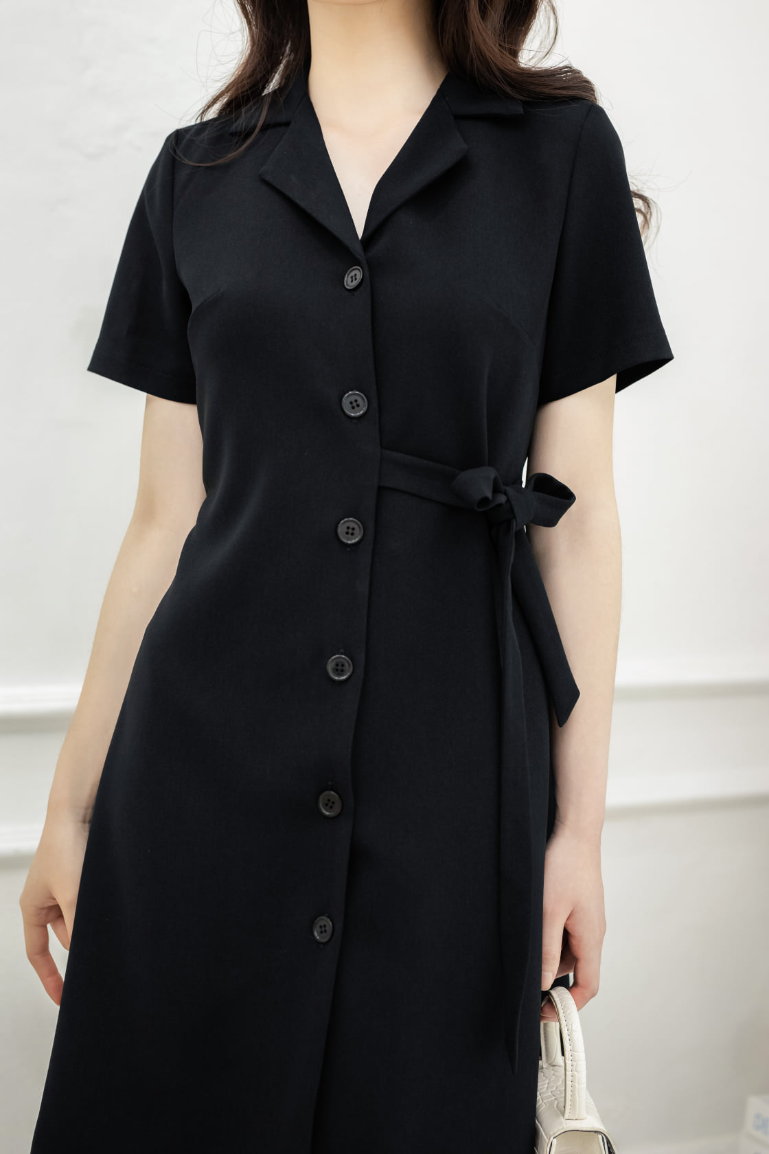 Váy suông nơ eo cổ vest TIIN STORE VHN188