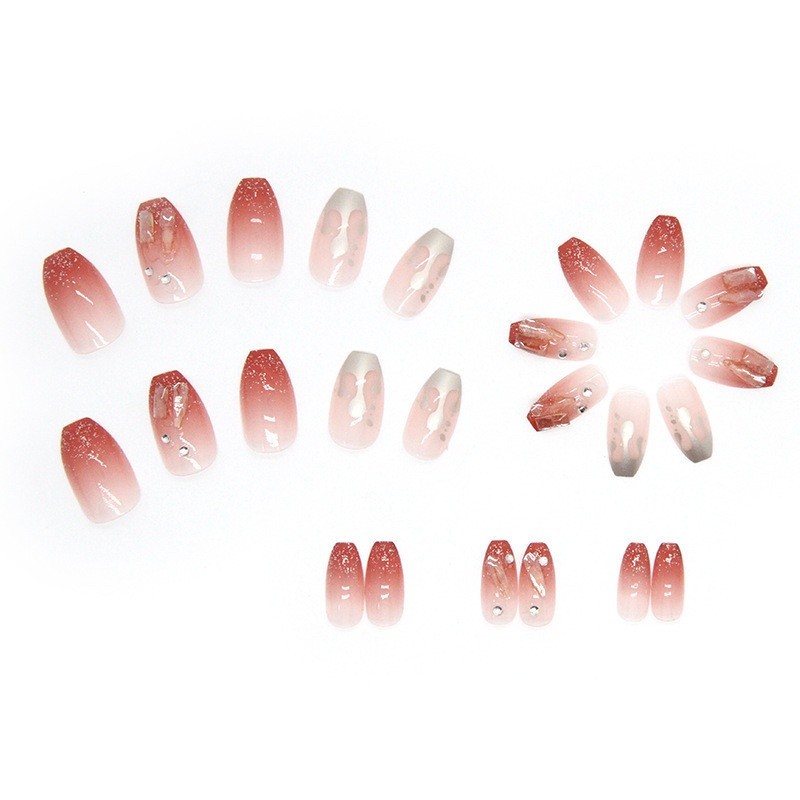 BTS%20%E3%80%90WITH%20GLUE%E3%80%9124Pcs%20Fake%20Nails%20French%20Almond%20Shap%20False%20Nails%20Wearable%20Press%20on%20Nails%20Stylish%20Pattern%20Red%20Artificial%20Nails%20Full%20Cover%20Nail%20Art%20-%20Image%206