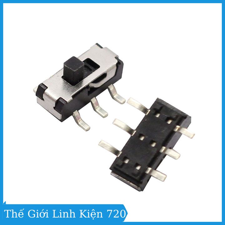 Công tắc gạt mini 6 chân dán MSS 22D18G2-2P2T