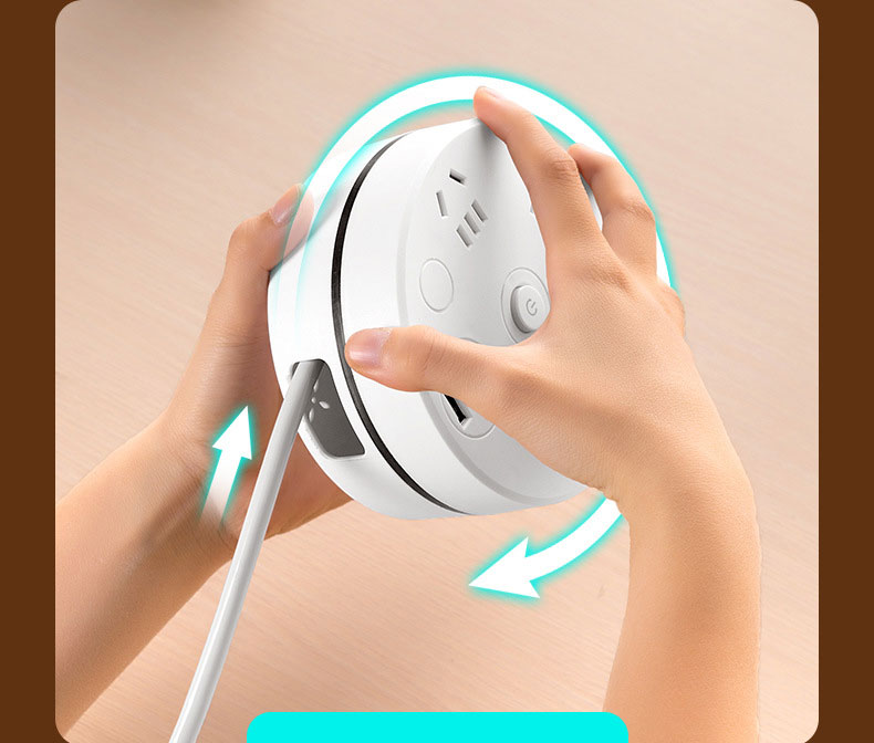 Jiashi stowable Hàng cắm với dây đa chức năng Ổ cắm hộ gia đình Ổ cắm điện với chuyển đổi với sạc USB chuyển đổi vòng