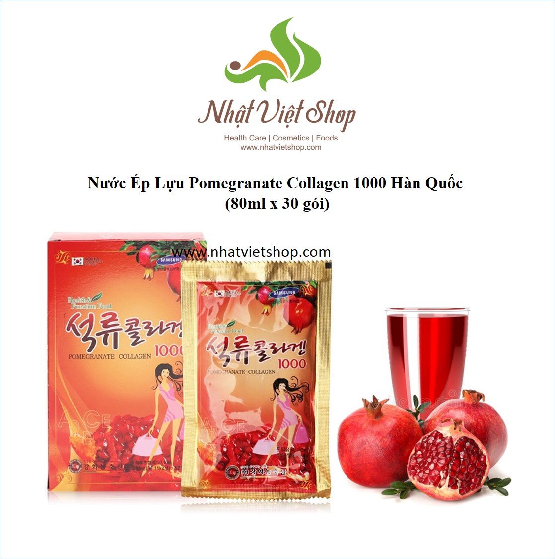 Nước Ép Lựu Pomegranate Collagen 1000 Hàn Quốc