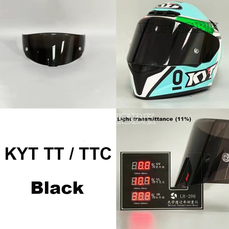 Mũ bảo hiểm xe máy Visor cho kyt TT nhiên Mũ bảo hiểm xe máy màn chắn Mũ bảo hiểm kính chắn gió Kem chống nắng TTC Mũ bảo hiểm phụ kiện cường độ cao