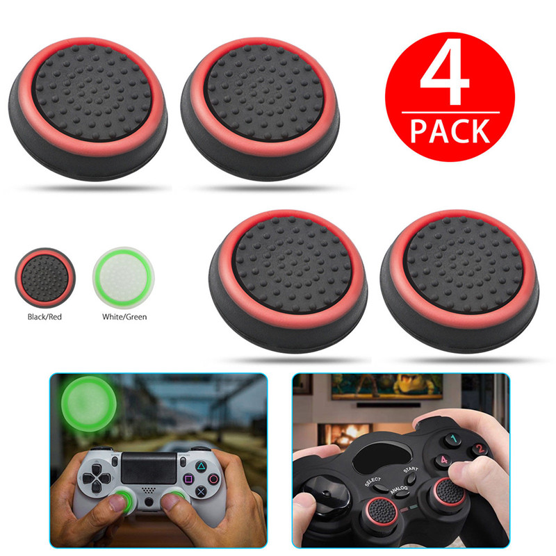 bo 4PCS Controller Game Accessories Thumb Stick Grip Joystick Cap For PS3 PS4 XBOX