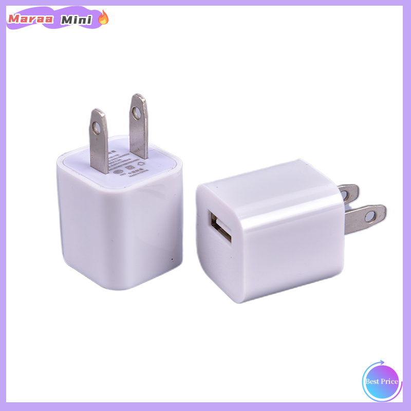 Maraa USB Cube Adapter 5W Wall Charger for iPod, iPad, iPhone 5 5c 5s 6 6s 7 Plus