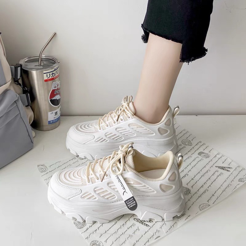 [SIÊU SALE NĂM MỚI] [FREESHIP + VOUCHER] Giày thể thao nữ độn đế 5cm Xuka