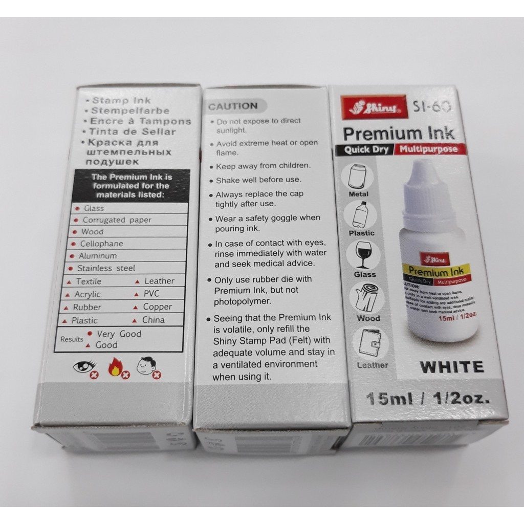 Mực dấu màu trắng Shiny Si-60 (15ml)