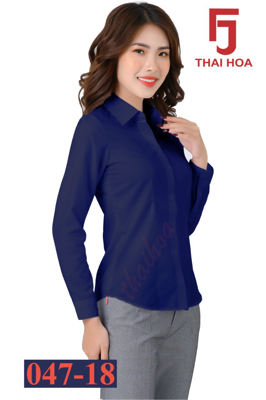 Áo sơmi công sở Nữ tay dài - Mã 047( Thương Hiệu Thái Hòa)
