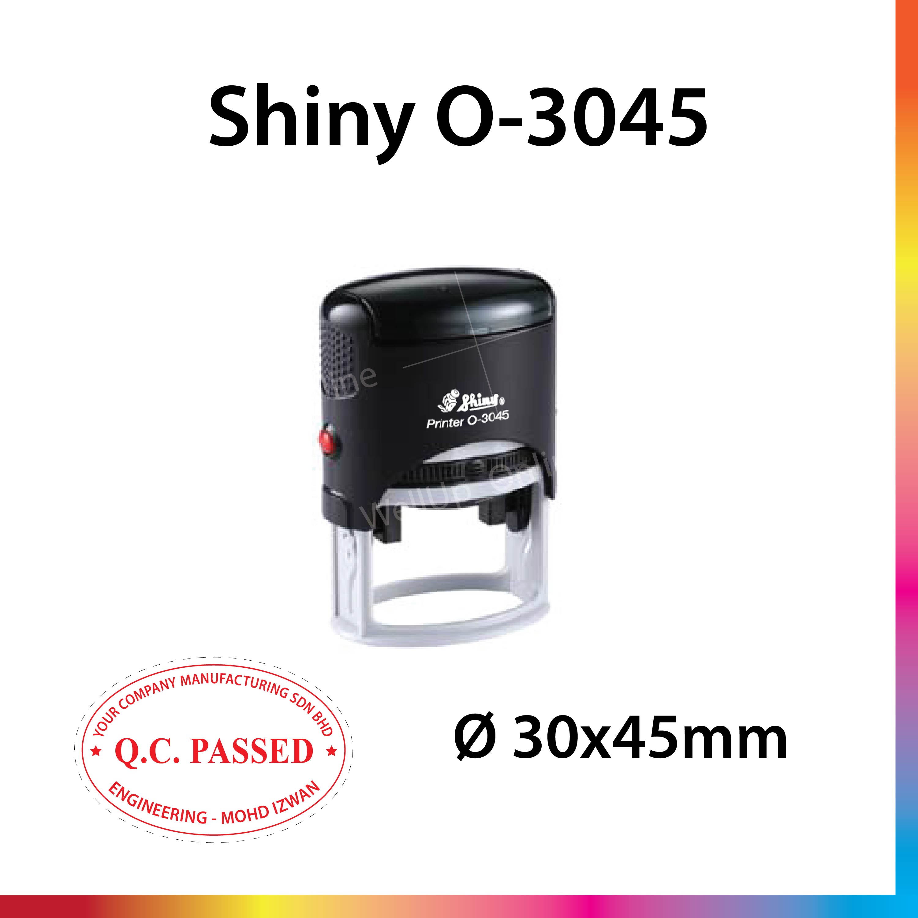 Shiny Rubber Stamp - O series (Oval) O-3045 / O-3555 Cop Bulat | Lazada