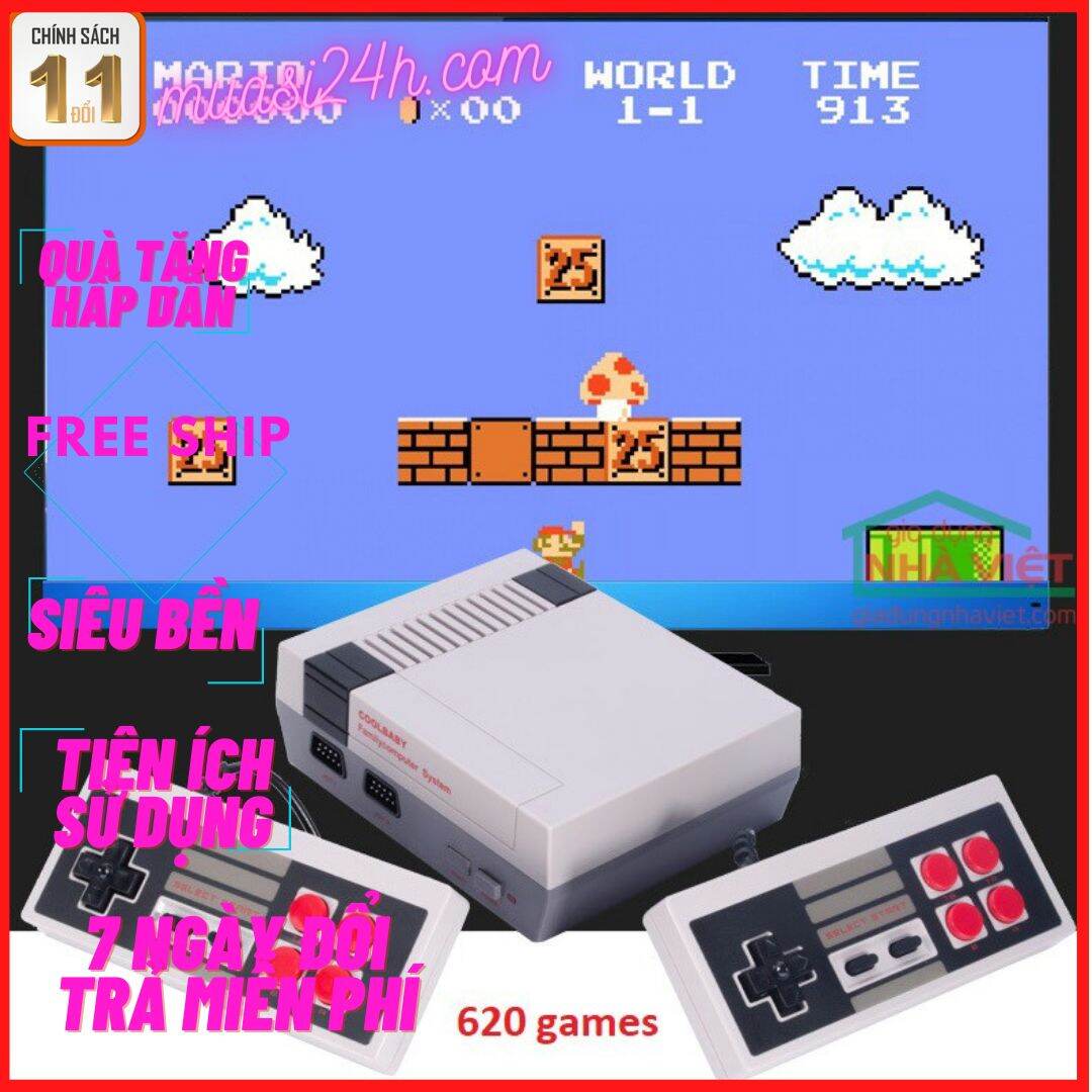 Máy Chơi Game Cổ Điển 4 Nút NES Classic 620 Trò Chơi