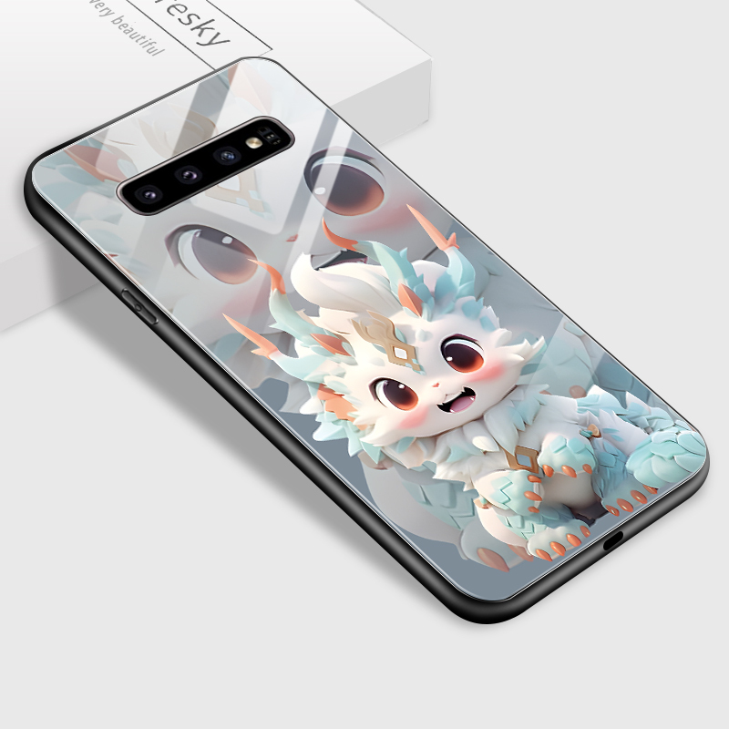 PMP Casing Case For Samsung Galaxy S10 S10E S10 Lite S10 Plus Cartoon 12 Symbolic Animals Dragon Pattern Soft Shell Shockproof Enclosure Smooth Tempered Glass Mobile Phone Case