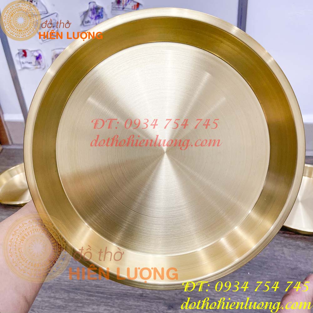 Church flat bottom fruit solid brass dish (1 pc rack)