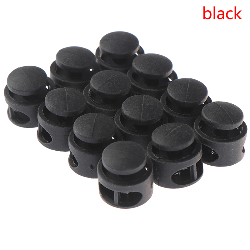 MLE 12 cái dây rút Stopper dây khóa kẹp chuyển đổi Clip Stopper dây giày khóa