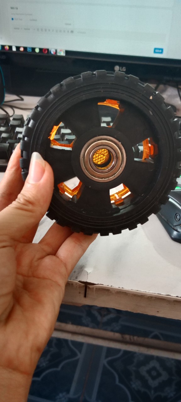 Bánh xe cổng xếp trục 12mm