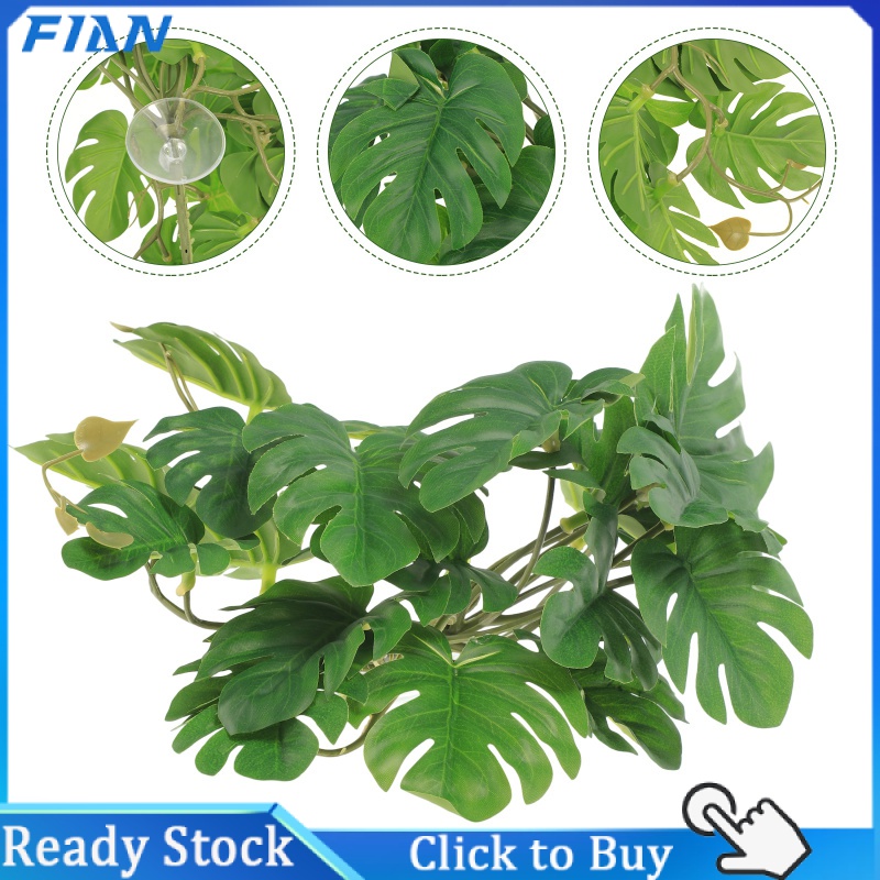 Fianmall Reptile Terrarium Plant Cảnh thực vật Thằn lằn Hộp thực vật Decors Nhân tạo trí thực vật