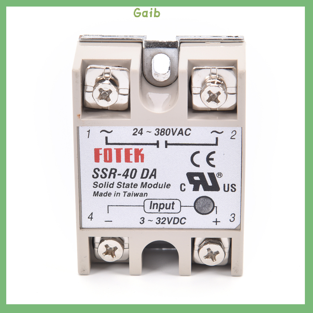Gaib industrial solid state relay ssr 40a with protective flag ssr-40da 40a dc control ac