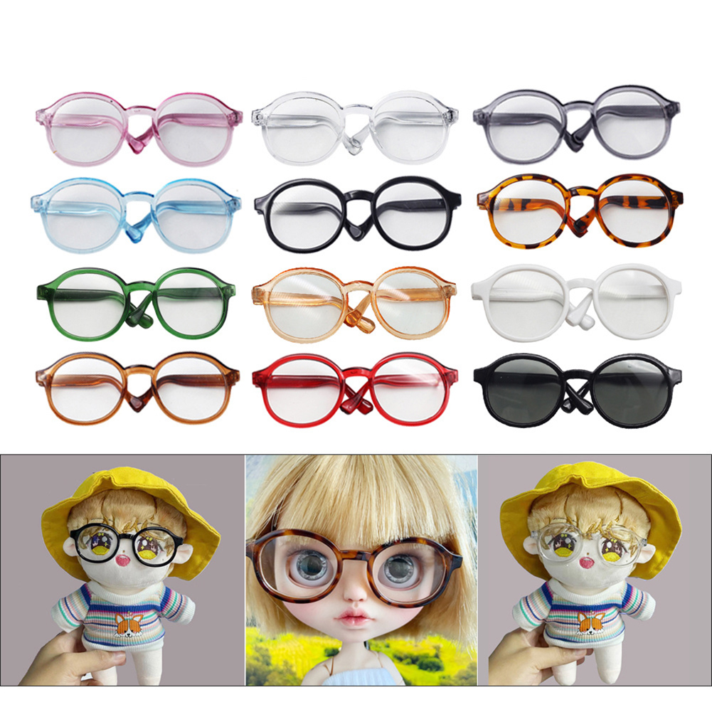 SF For Labubu Glasses 6.5cm Cute Plastic Glasses for 15cm Labubu Macaron and 60cm BJD Dolls and 1/3 BJD Dolls Toy Glasses Accessories. 