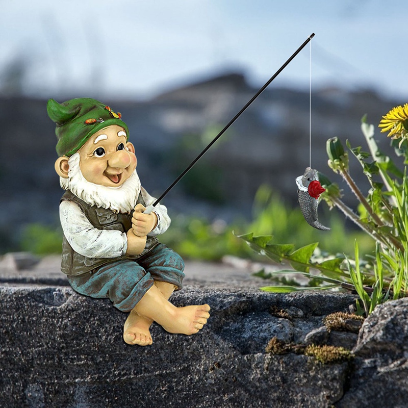 elesculor Garden Gnome Statues Large Planter - Outdoor