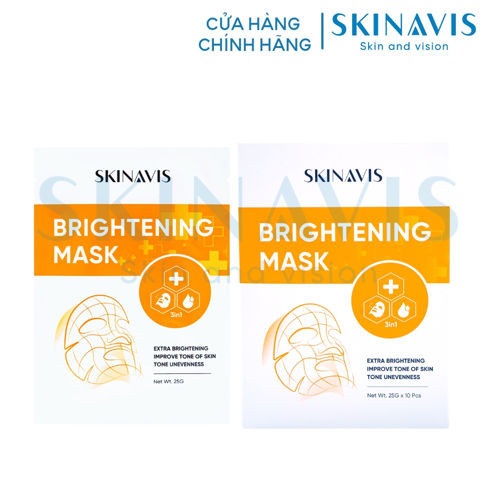 Mặt nạ cấp ẩm trắng da mờ thâm Skinavis Brightening Mask