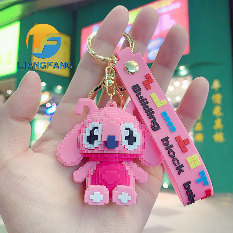 Móc khóa Stitch Lego dễ thươnh cute siêu đẹp móc treo chìa khoá xe máy cao cấp móc khoá hoạt hình Stitch hot trend