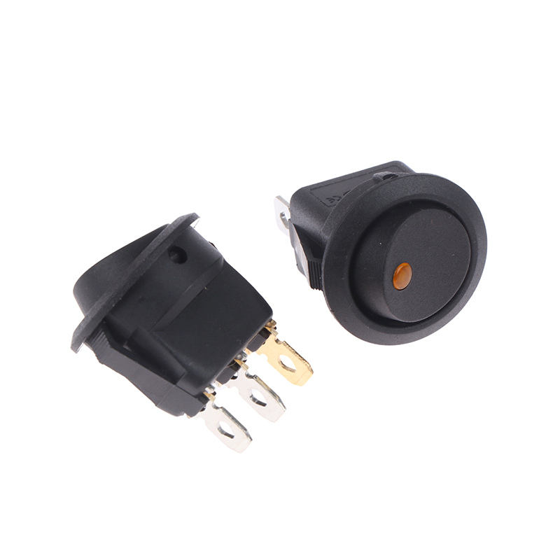 [The Cici Shop] 20A 12V DC Waterproof Rocker Switch LED Dot Light Car Boat Round ON OFF Switch