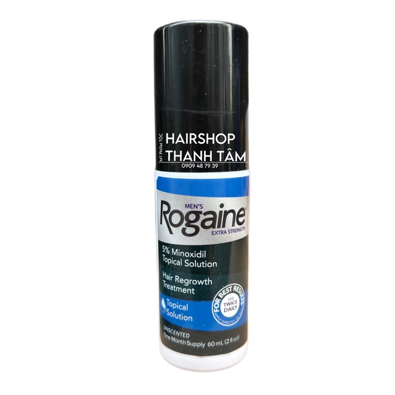 Dung Dịch mọc râu, tóc nam Rogaine 5% Minoxidil Extra Strength 60ml ( lẻ )