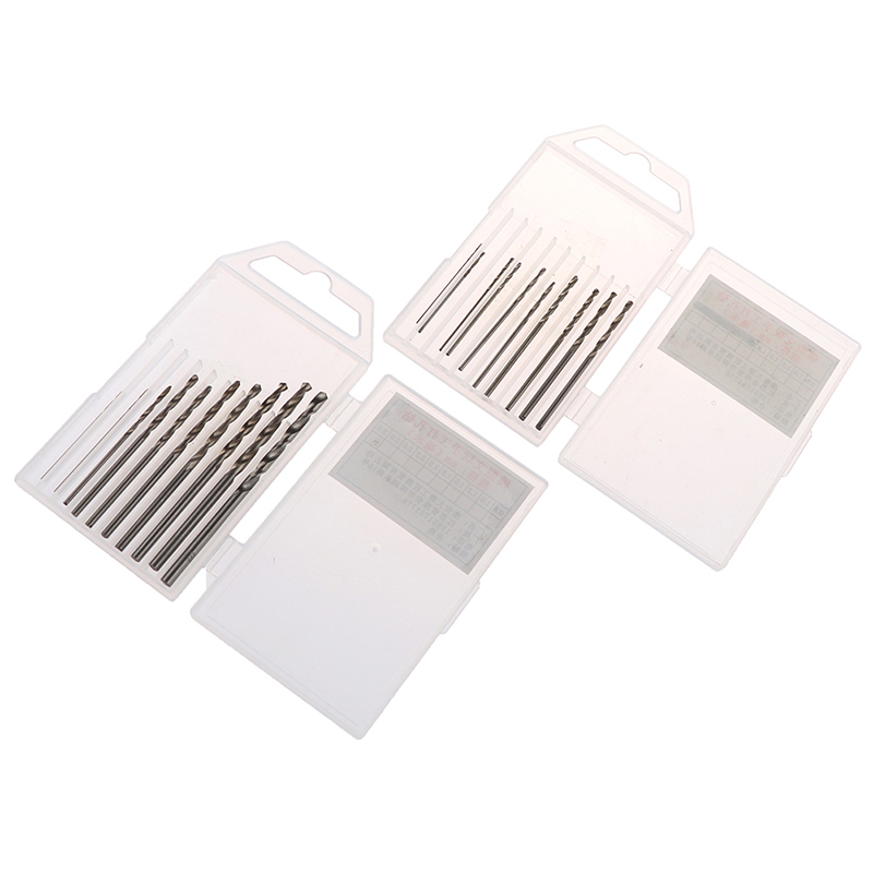 LVDUN 10Pcs/Box Mini Drill HSS Bit 0.8mm-3.0mm Straight Shank PCB Twist Drill Bits Set