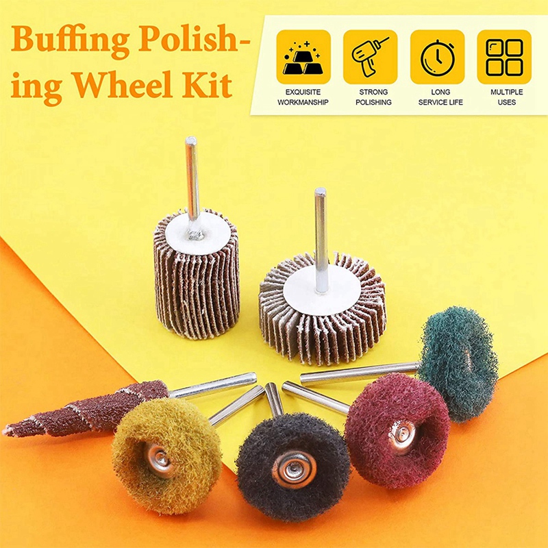 50Pcs Buffing Polishing Wheel Kit,1 Inch Abrasive Buffer Wheels