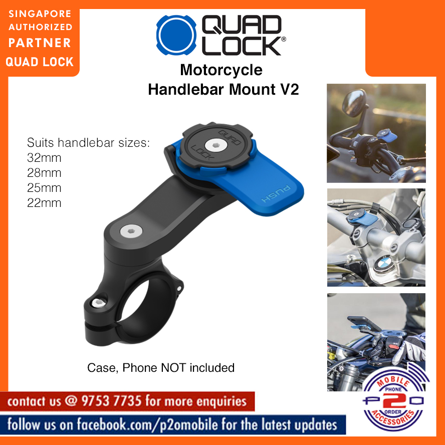 Quad Lock Motorcycle Handlebar Mount V2 Lazada Singapore