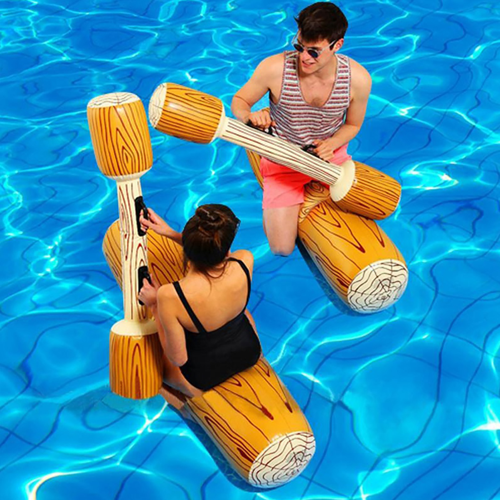 4Pcs PVC Adults Kids Water Sports Floating Bed Floating Stick Water Float Floating Platform Floating Toy Swimming Pool Beach Inflatable Float