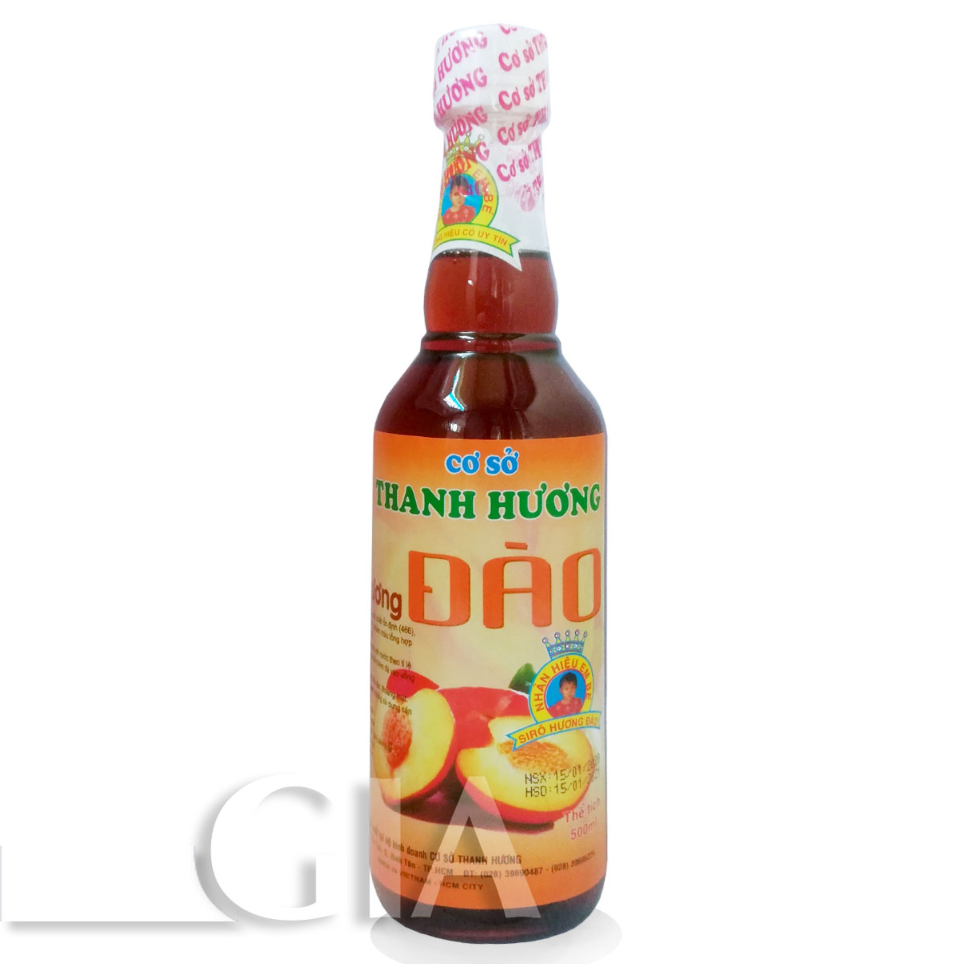Siro thanh hương chai 500ml - đào