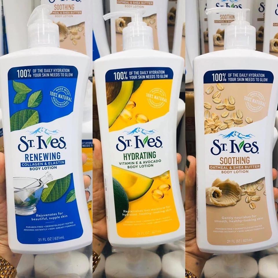 Sữa dưỡng thể St.Ives Vitamin E và Avocado 621ml