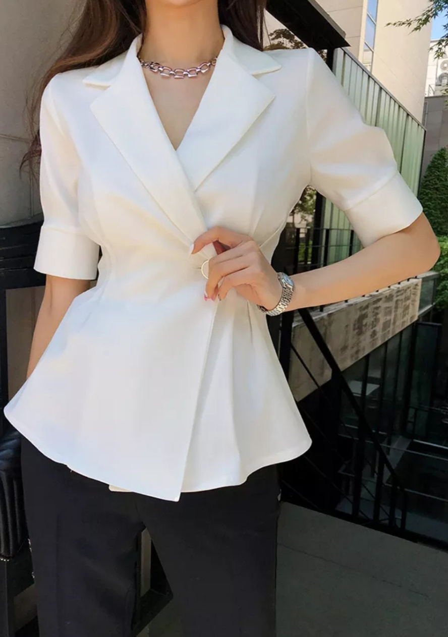 Áo Khoác Vest Blazer Một Nút Dáng Dài Thanh Lịch( TẶNG KÈM ÁO ỐNG)