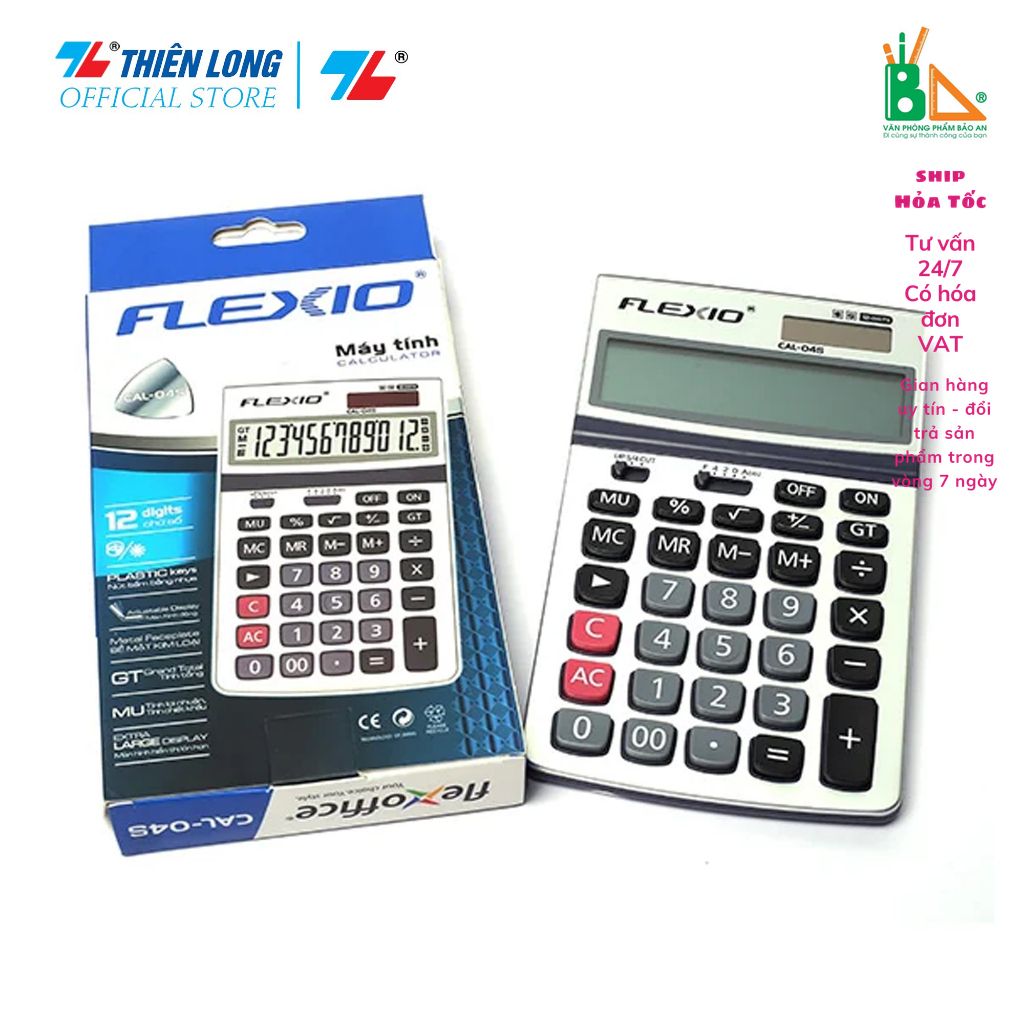 Máy tính Thiên Long FLEXIO CAL-04S - Văn phòng phẩm Bảo An