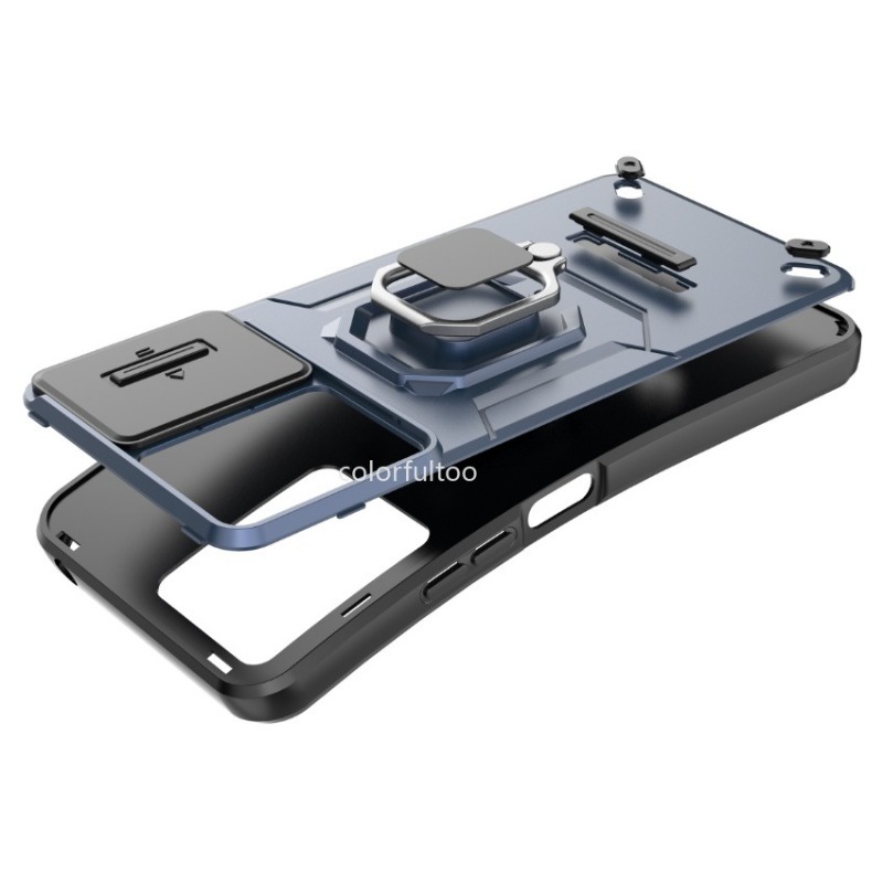 Áo giáp Ốp chống sốc cho Xiaomi Redmi 13C 13 C C13 redmi13c 4G 2023 đẩy kéo trượt camera cứng bảo vệ viền nâng PC Vỏ điện thoại chống mùa thu đứng giá đỡ xô bìa sau
